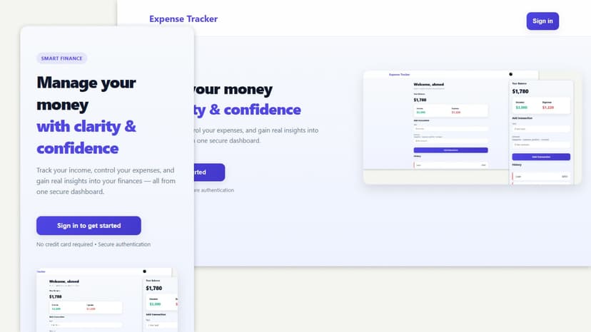 Expense Tracker — Full-Stack Next.js Application